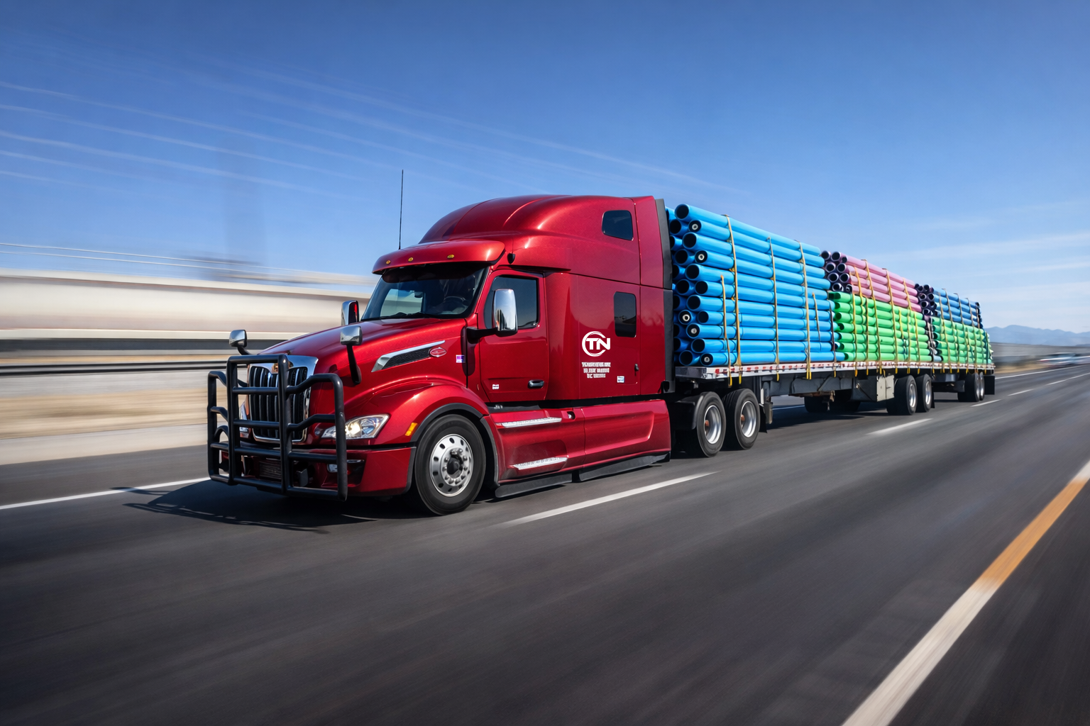 Transnatur fleet truck on the highway